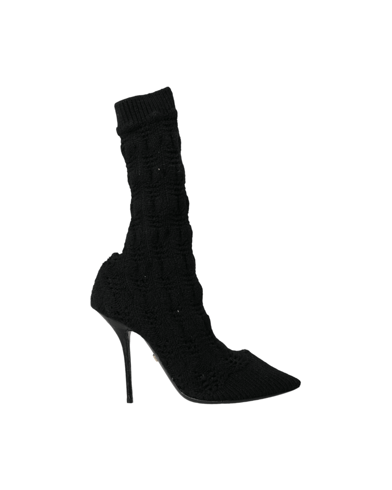 Dolce & Black Gabbana Stiletto Heels Mid Calf Boots Shoes Glam Steals