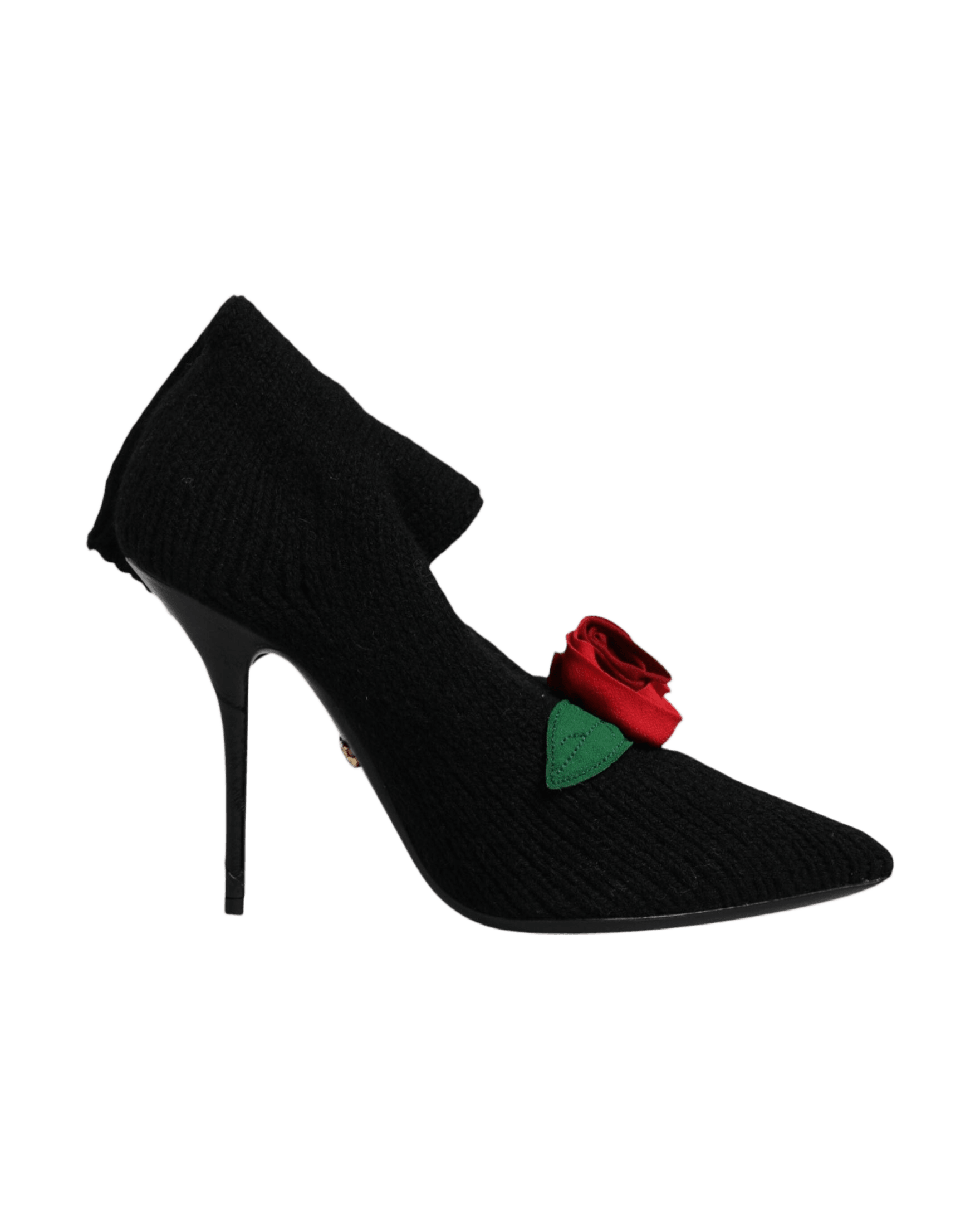Dolce & Gabbana Black Stiletto Heels Mid Calf Boots Shoes Glam Steals