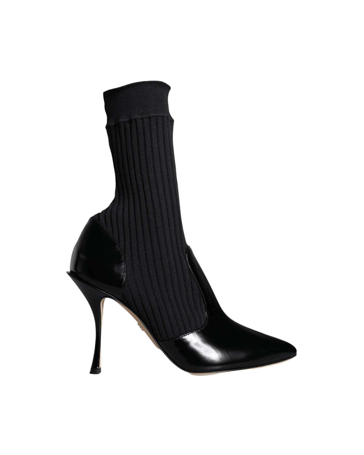 Dolce & Gabbana Black Stretch Stilettos Booties Socks Shoes Glam Steals