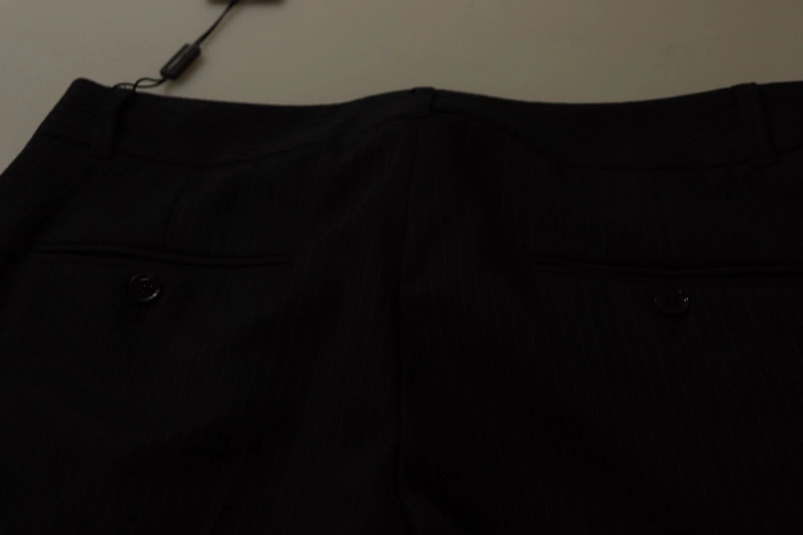 Dolce & Gabbana Black Stripes Mid Waist Trouser Pant Glam Steals