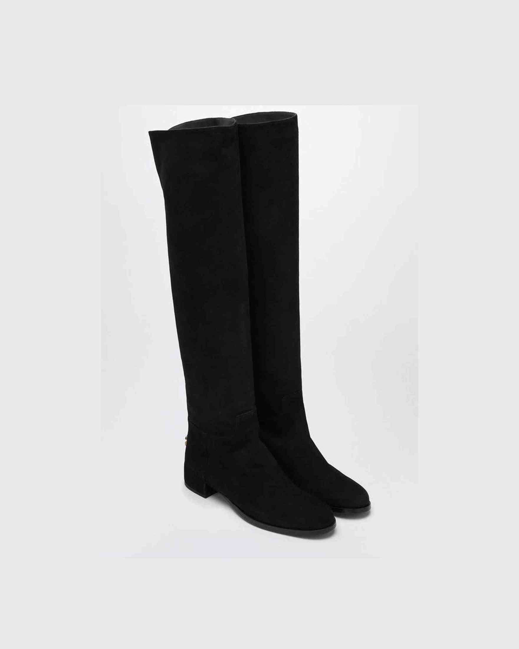 Dolce & Gabbana Black Suede High Boot Glam Steals
