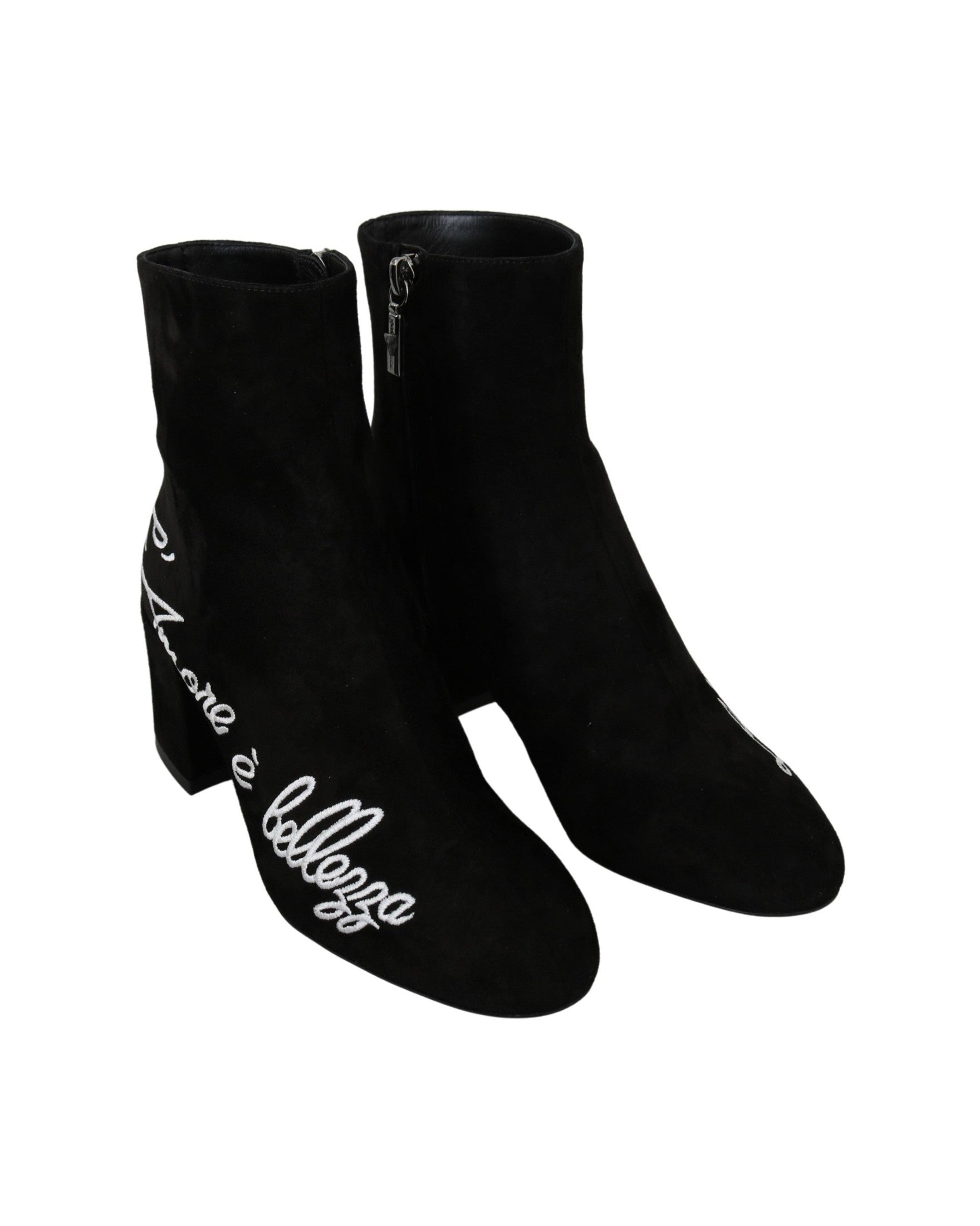 Dolce & Gabbana Black Suede Lamore Ebellezza Boots Glam Steals