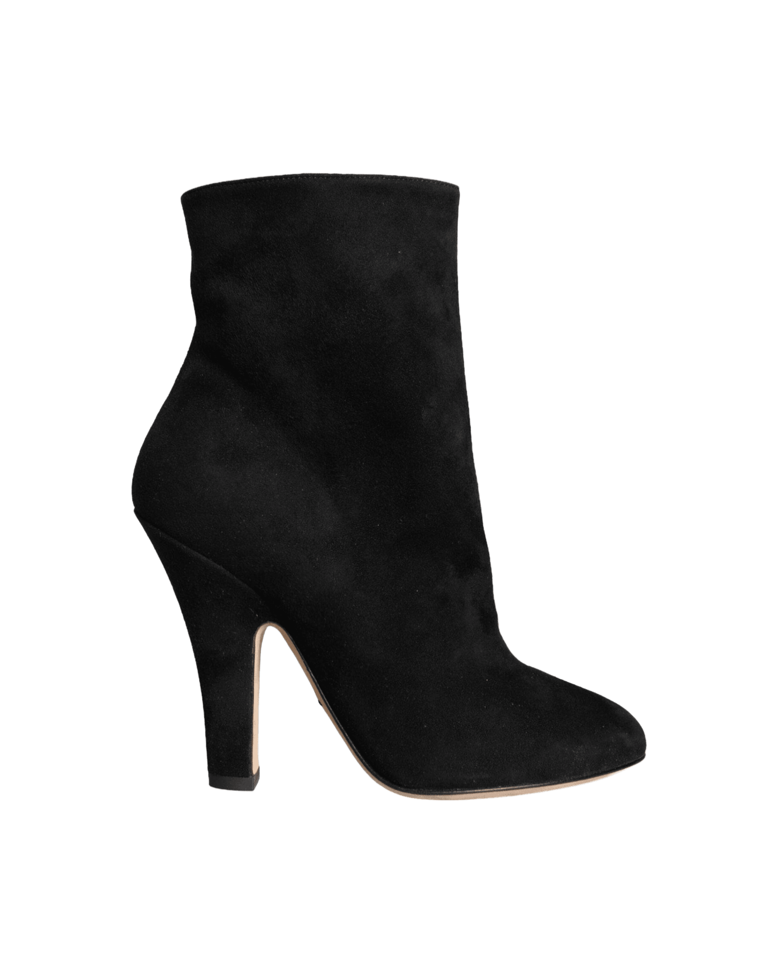 Dolce & Gabbana Black Suede Leather Mid Calf Boots Shoes Glam Steals