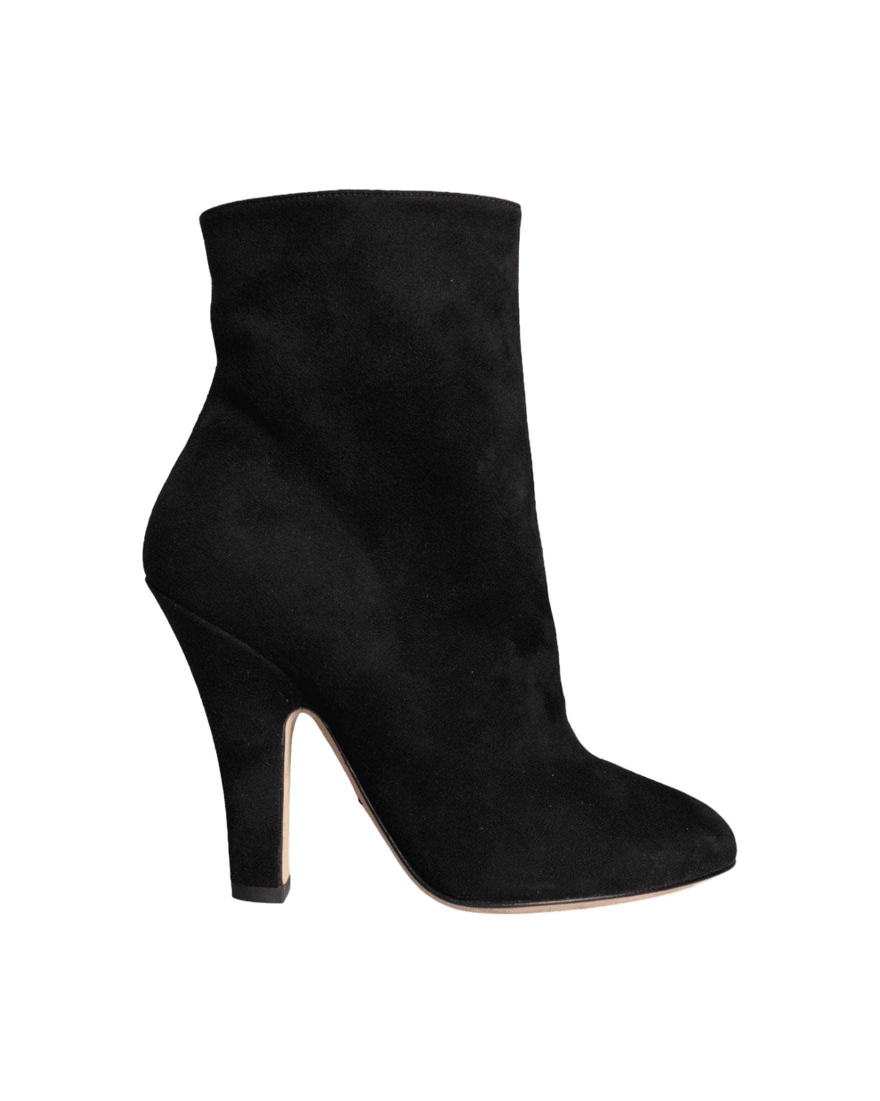 Dolce & Gabbana Black Suede Leather Mid Calf Boots Shoes Glam Steals
