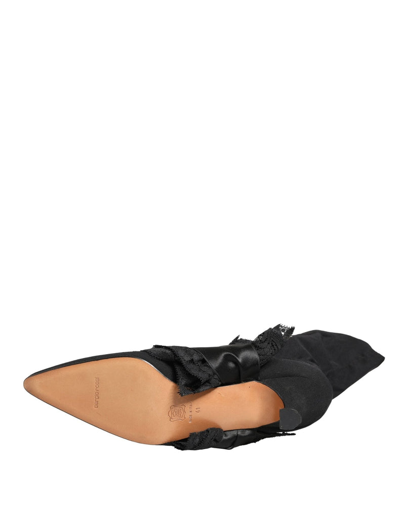 Dolce & Gabbana Black Suede Mid Calf Boots Shoes Glam Steals