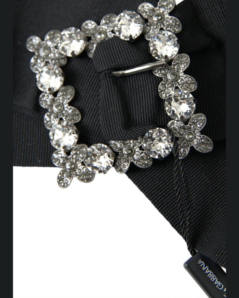 Dolce & Gabbana Swarovski Crystal Embellished Hair Black Clip Glam Steals