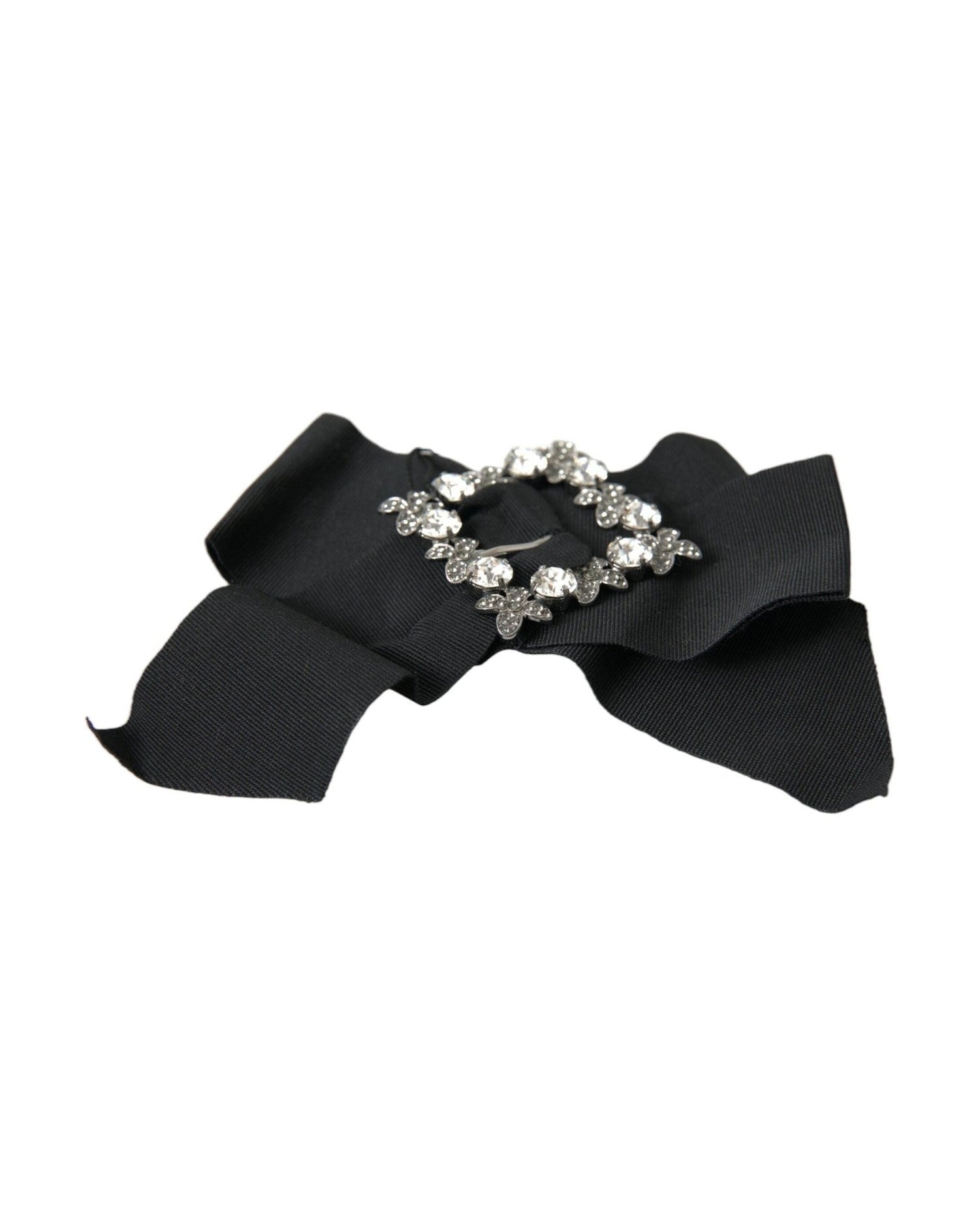 Dolce & Gabbana Swarovski Crystal Embellished Hair Black Clip Glam Steals