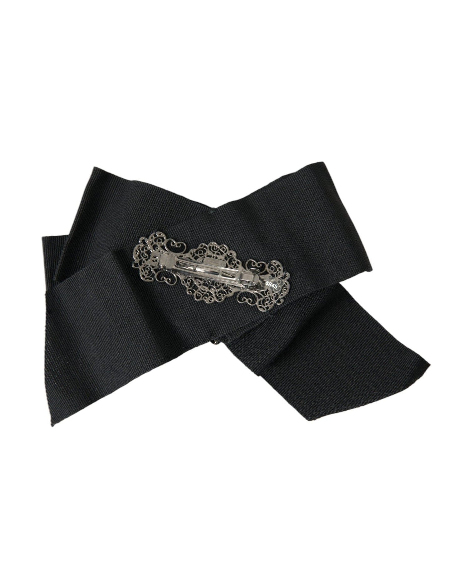 Dolce & Gabbana Swarovski Crystal Embellished Hair Black Clip Glam Steals