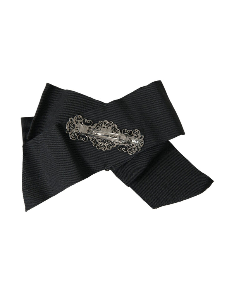Dolce & Gabbana Swarovski Crystal Embellished Hair Black Clip Glam Steals