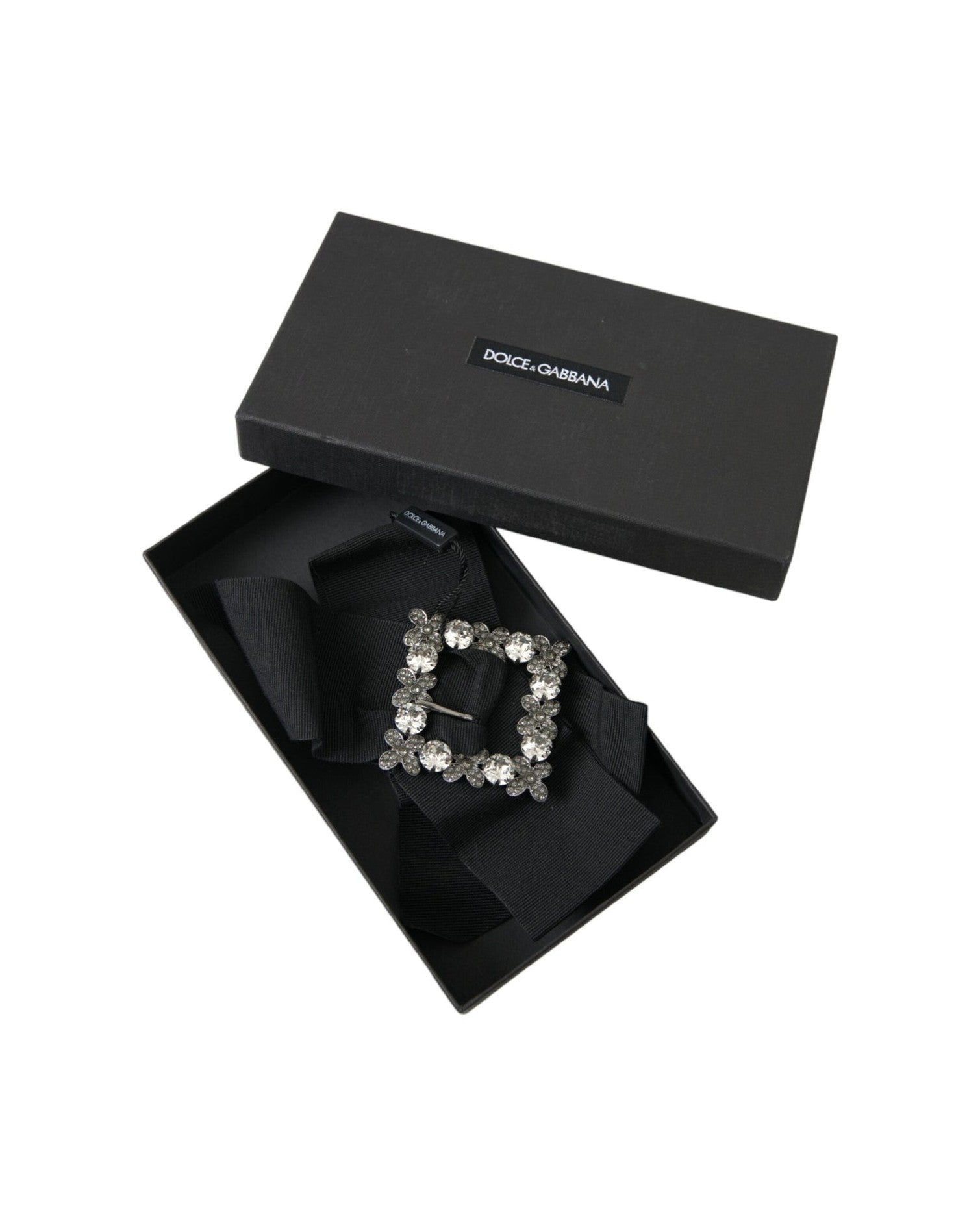 Dolce & Gabbana Swarovski Crystal Embellished Hair Black Clip Glam Steals