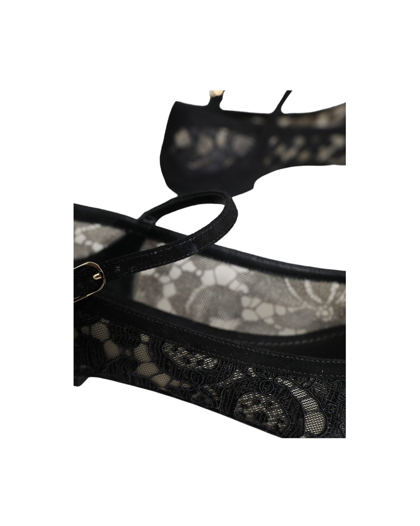 Dolce & Gabbana Black Taormina Lace Bellucci Flats Shoes Flats