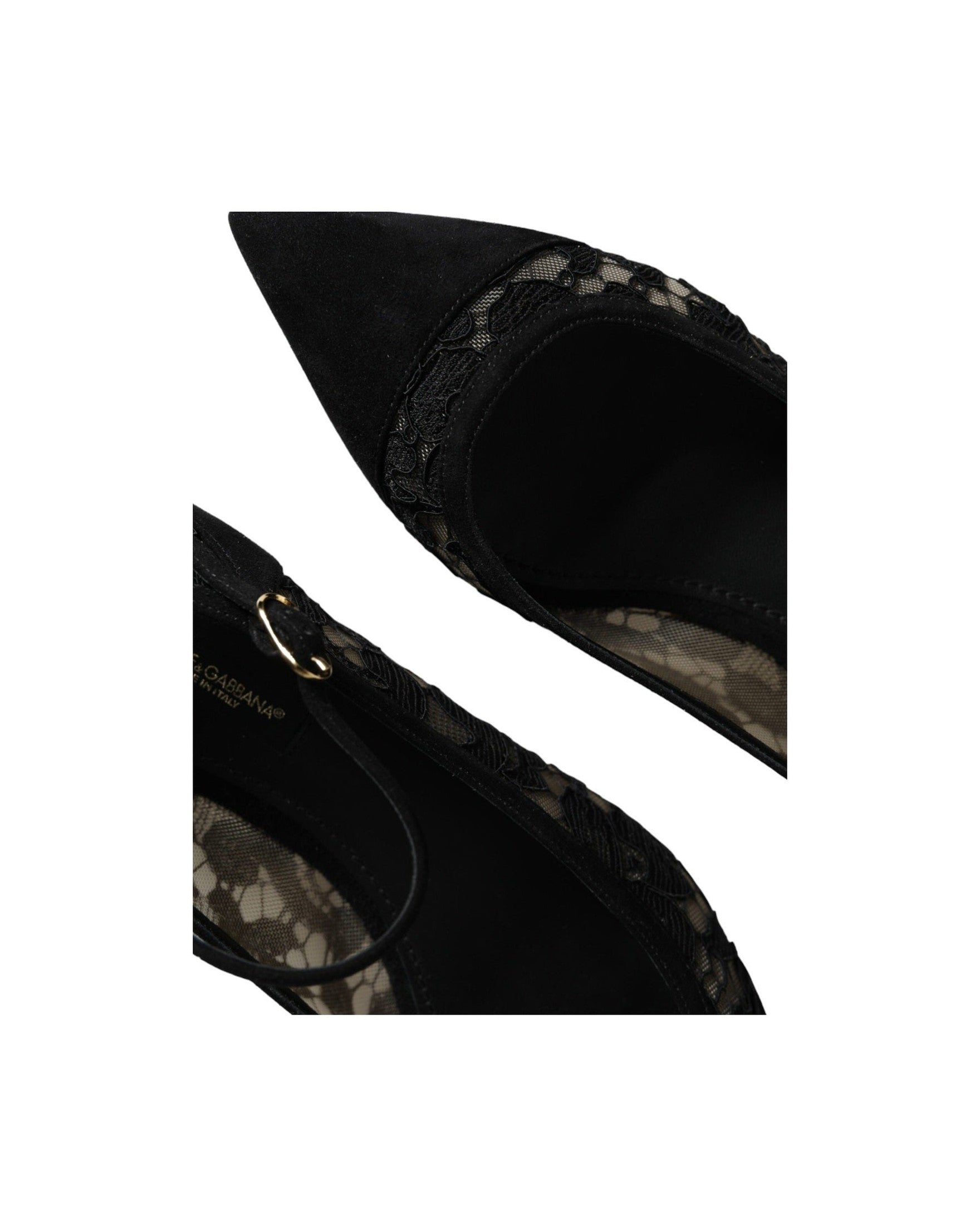 Dolce & Gabbana Black Taormina Lace Bellucci Flats Shoes Flats