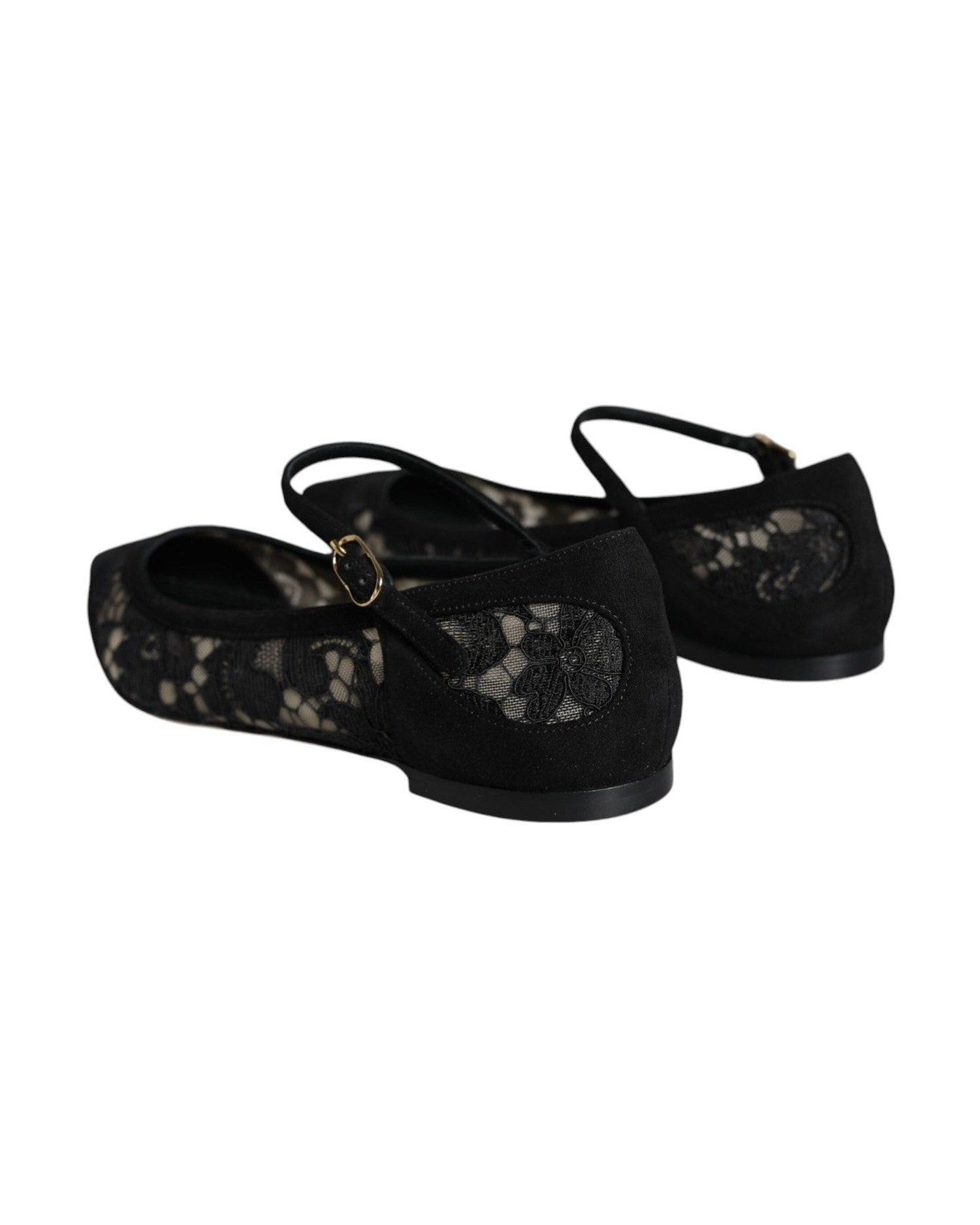 Dolce & Gabbana Black Taormina Lace Bellucci Flats Shoes Flats
