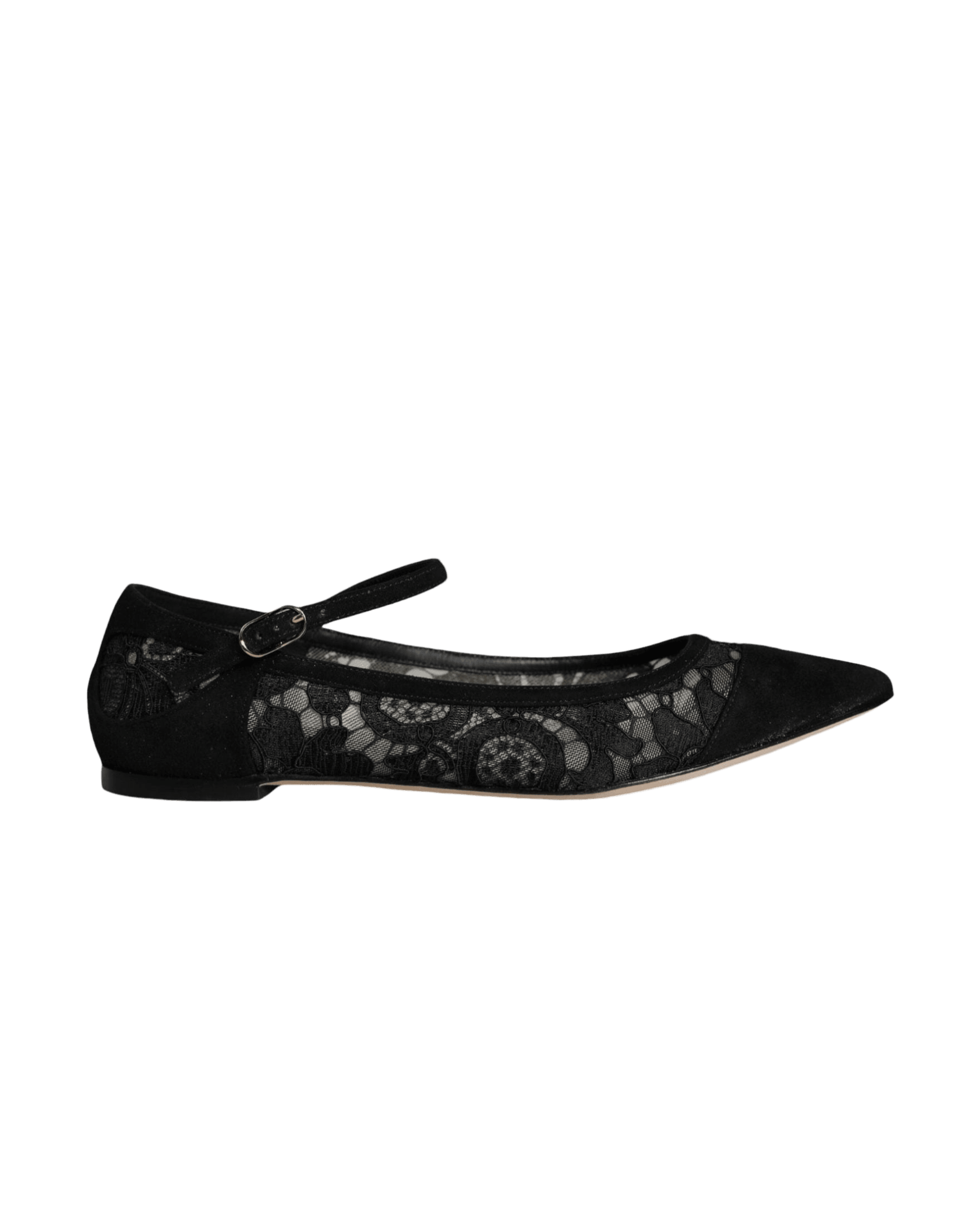 Dolce & Gabbana Black Taormina Lace Bellucci Flats Shoes Glam Steals