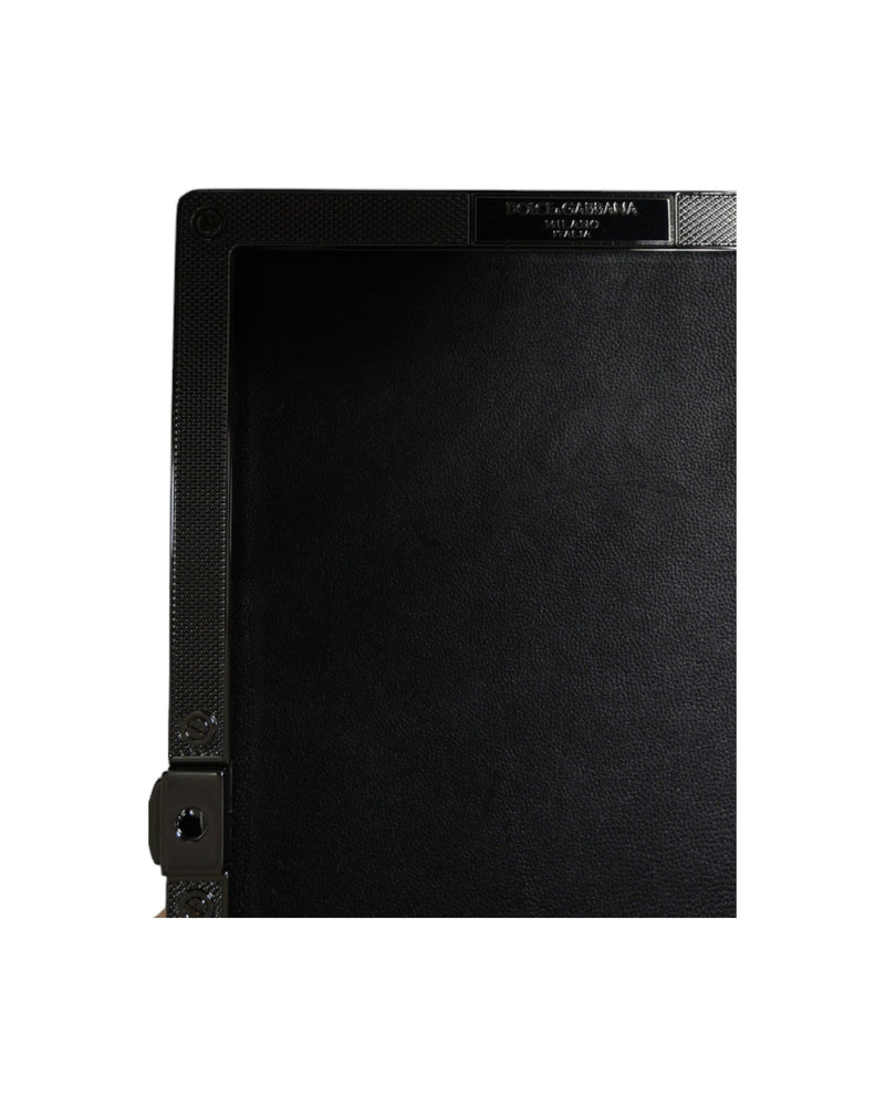 Dolce & Gabbana Velvet Crystal Clutch Evening Party Purse Black Bag Glam Steals