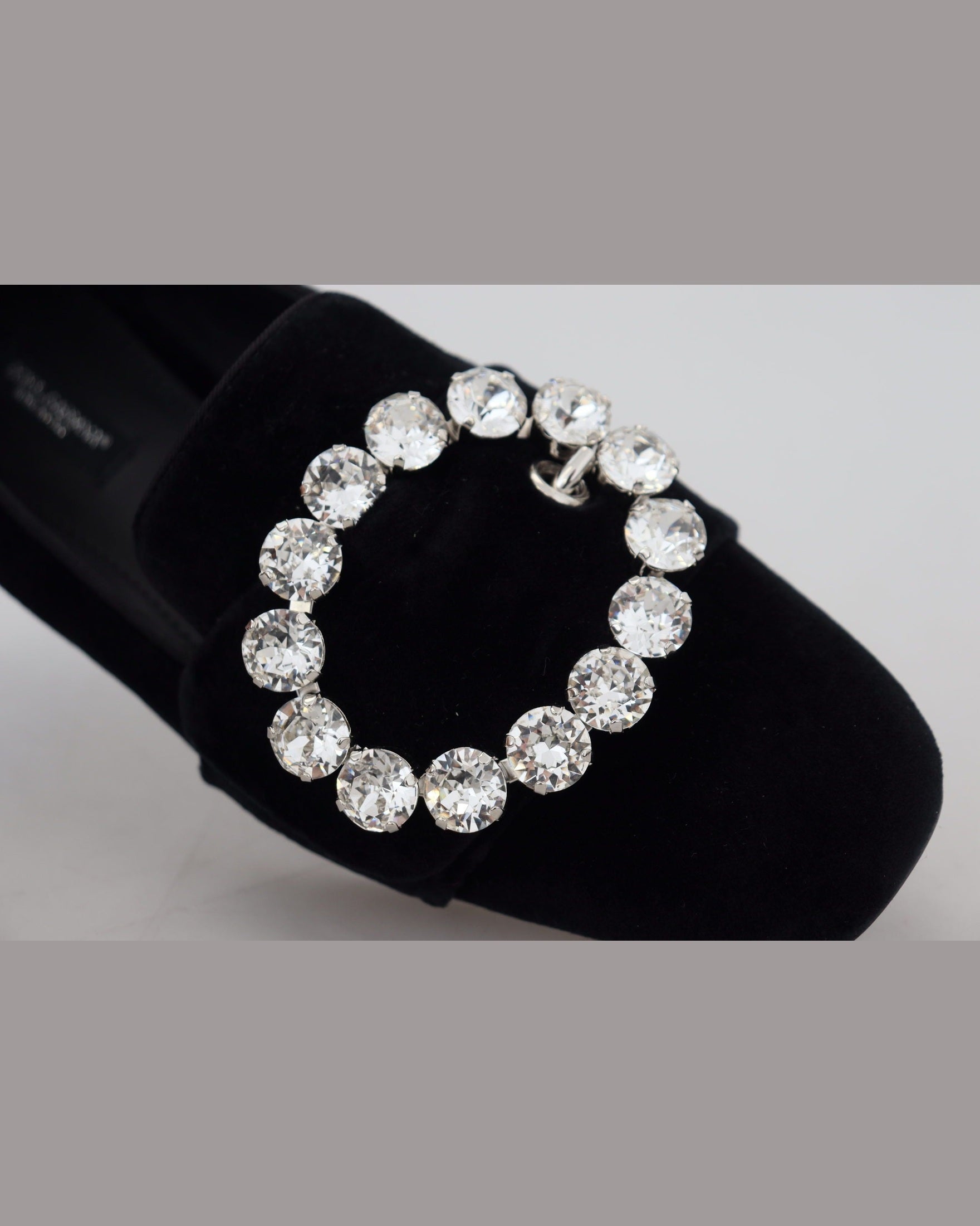 Dolce & Gabbana Black Velvet Crystals Loafers Glam Steals