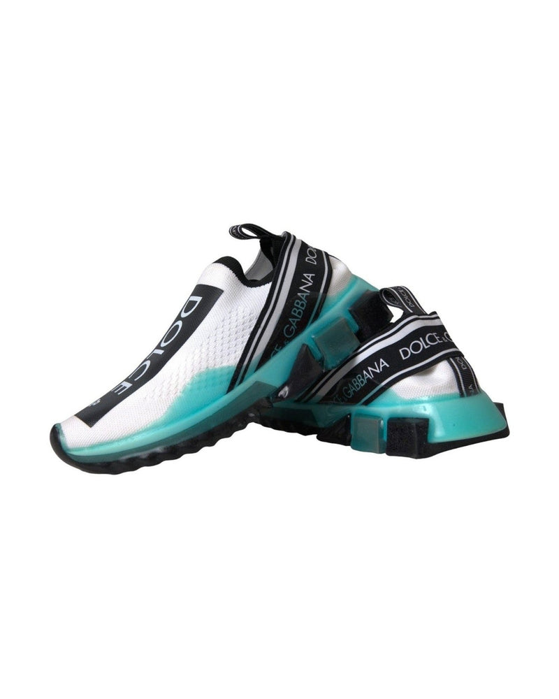 Dolce & Gabbana Black White Blue Slip On Sorrento Sneakers Shoes Glam Steals