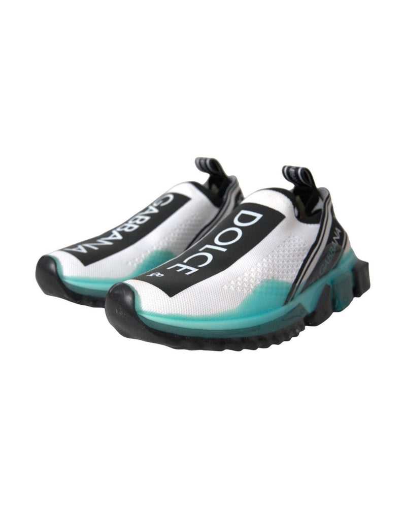 Dolce & Gabbana Black White Blue Slip On Sorrento Sneakers Shoes Glam Steals