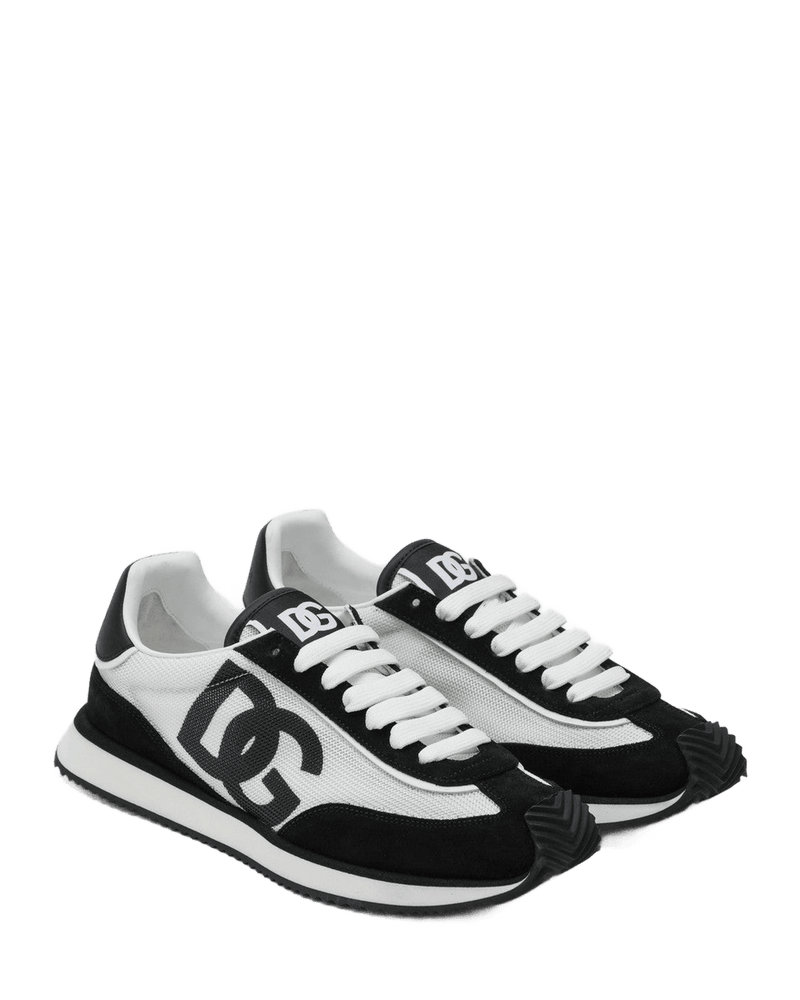 Dolce & Gabbana Black White Dg Cushion Sneakers Glam Steals