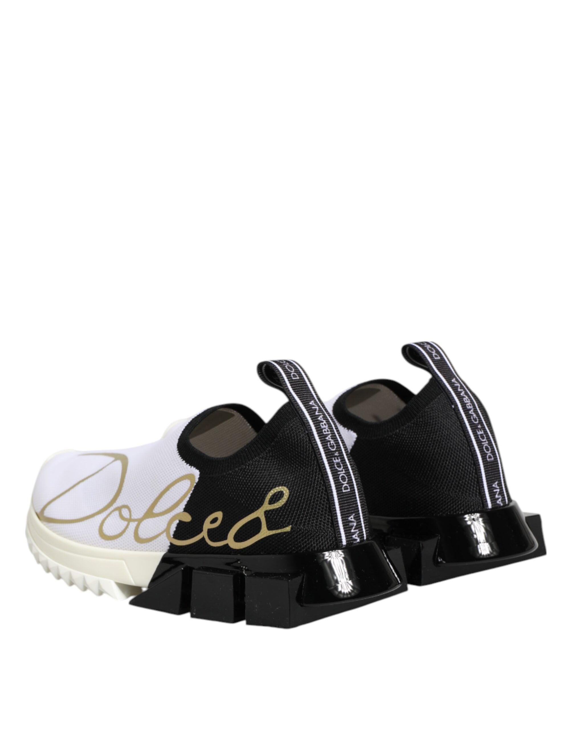 Dolce & Gabbana Black White Low Top Sorrento Sneakers Shoes Glam Steals