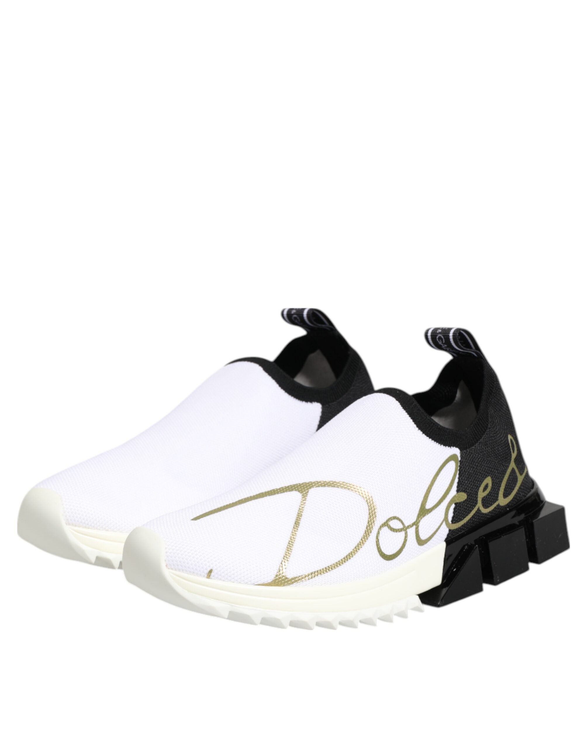 Dolce & Gabbana Black White Low Top Sorrento Sneakers Shoes Glam Steals