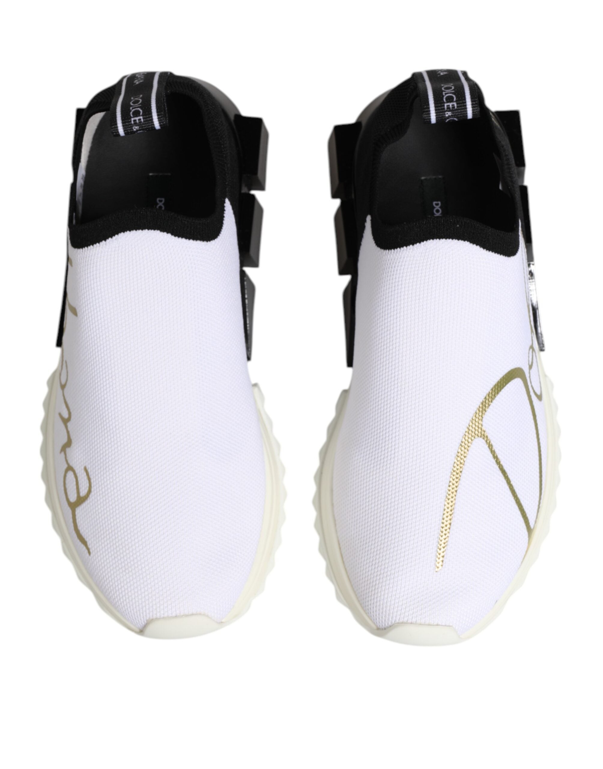 Dolce & Gabbana Black White Low Top Sorrento Sneakers Shoes Glam Steals