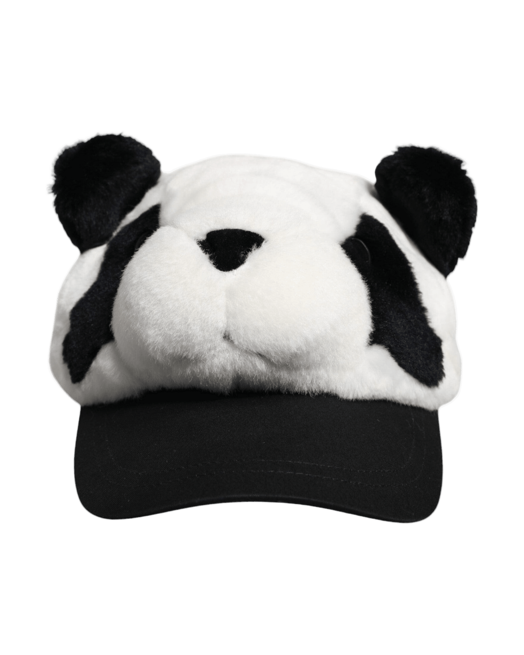 Dolce & Gabbana Black White Panda Fur Women Baseball Cap Glam Steals