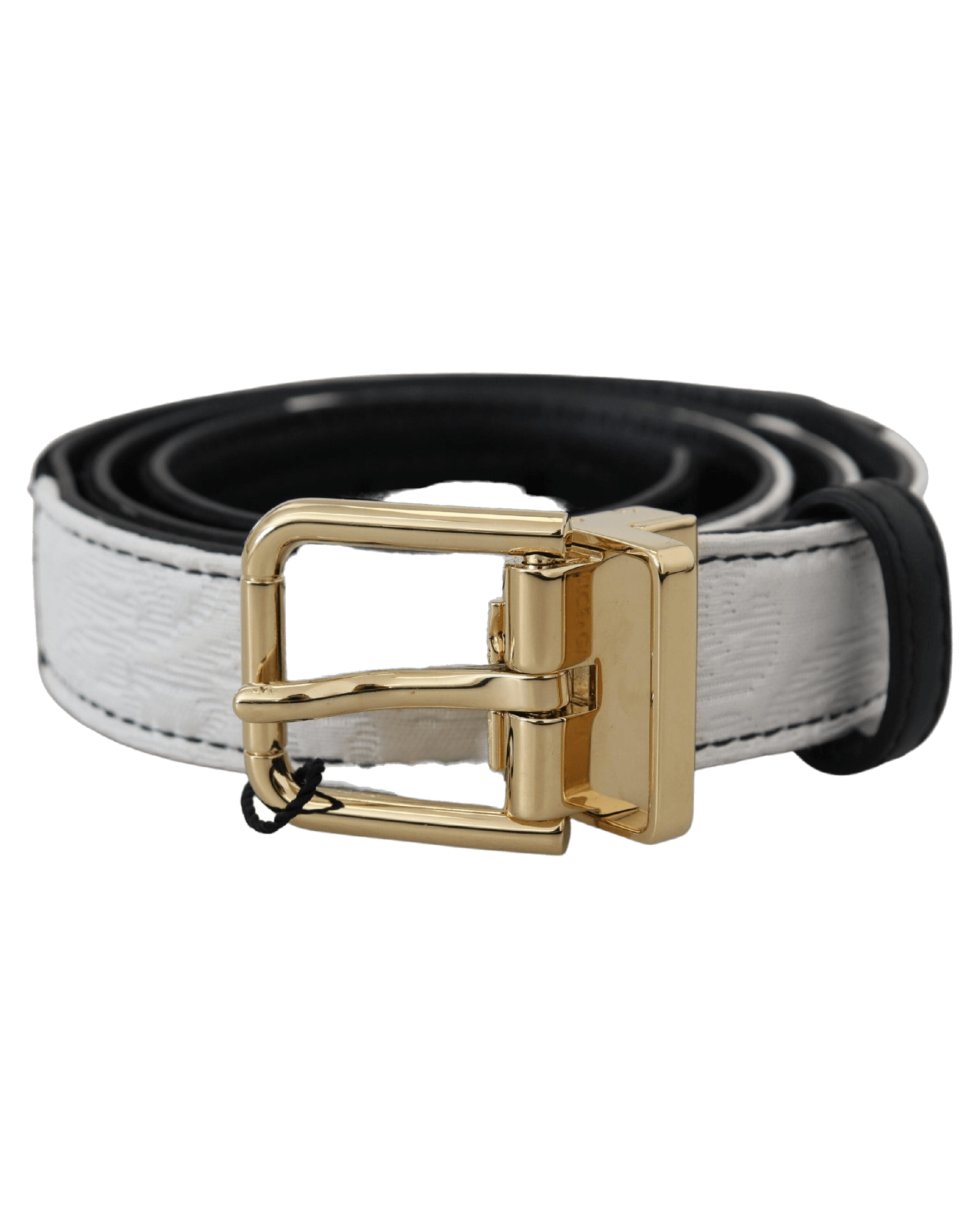 Dolce & Gabbana Black Patchwork Metal Buckle Belt Belts
