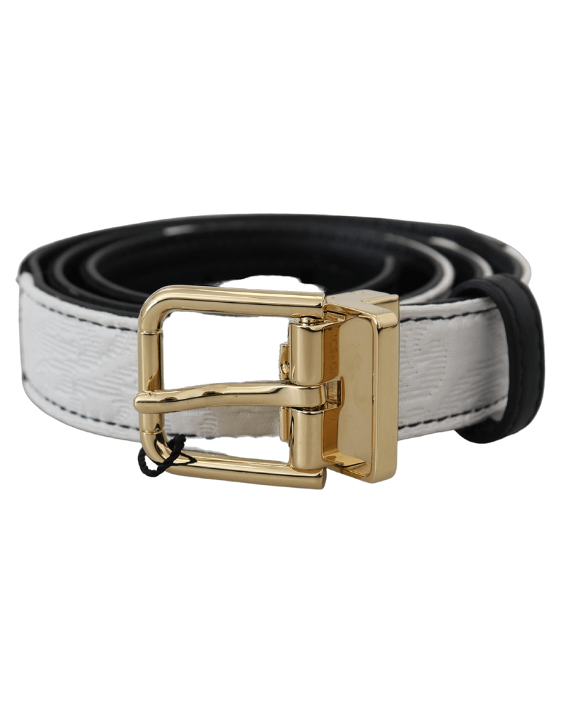 Dolce & Gabbana Black Patchwork Metal Buckle Belt Belts