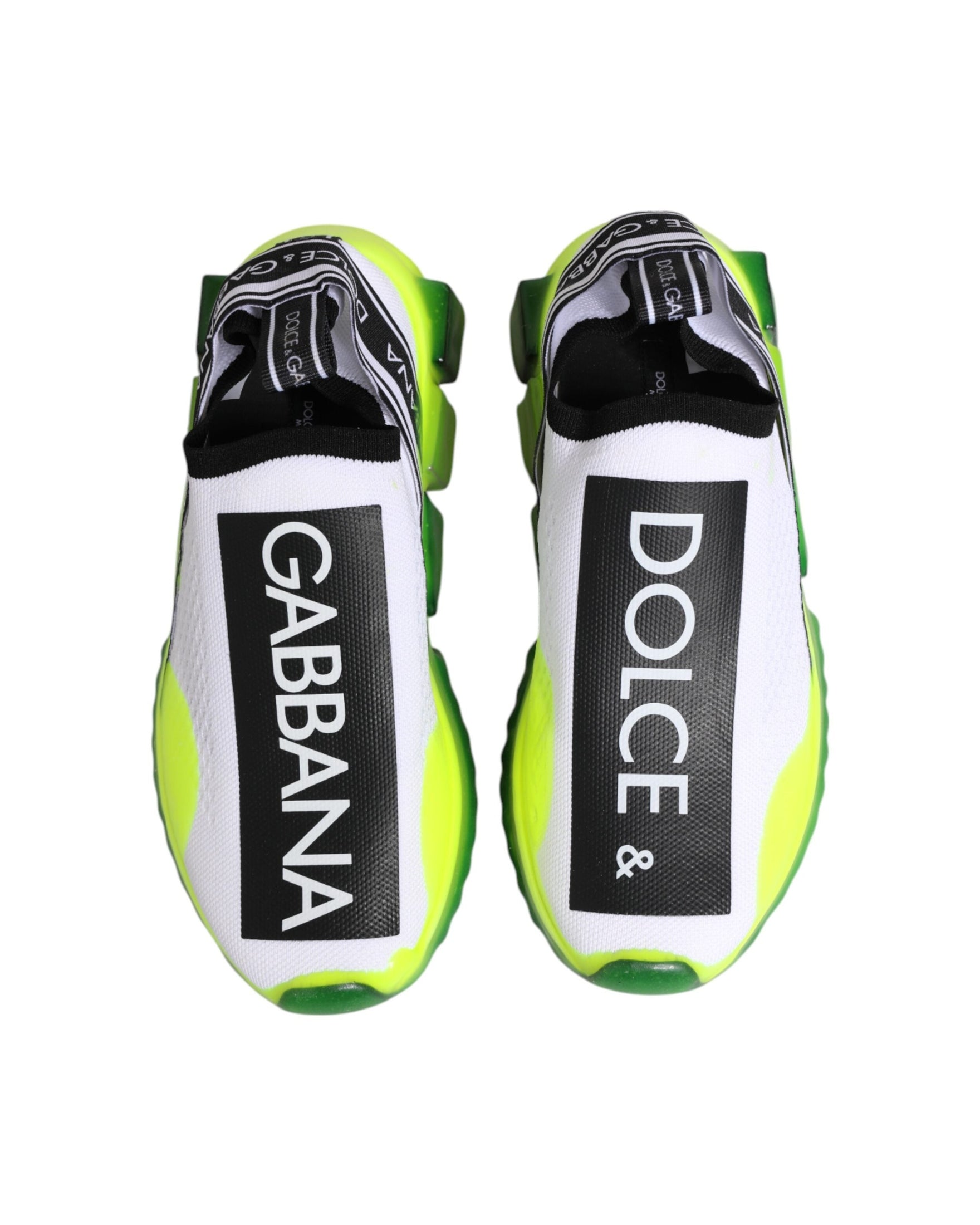 Dolce & Gabbana Black White Slip On Sorrento Sneakers Shoes Glam Steals