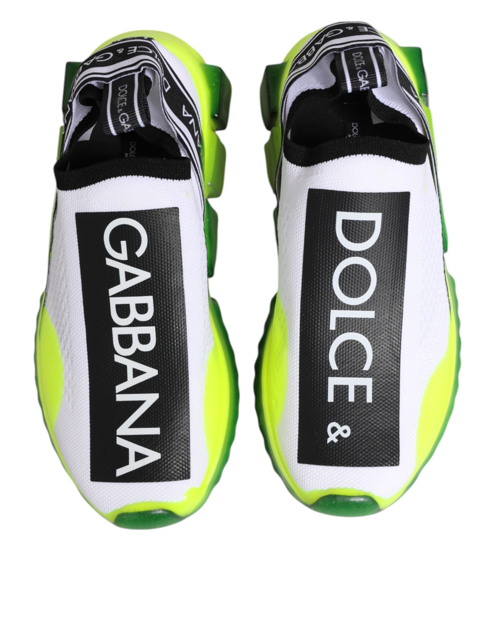 Dolce & Gabbana Black White Slip On Sorrento Sneakers Shoes Glam Steals