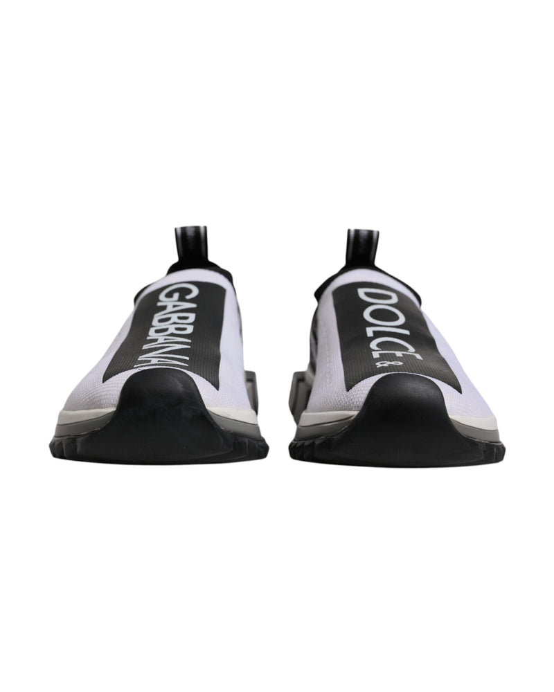 Dolce & Gabbana Black White Slip On Sorrento Sneakers Shoes Glam Steals