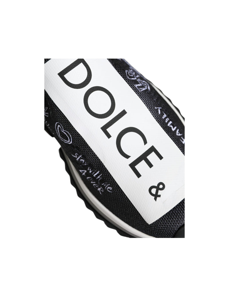 Dolce & Gabbana Black White Sorrento Low Top Sneakers Shoes Sneakers