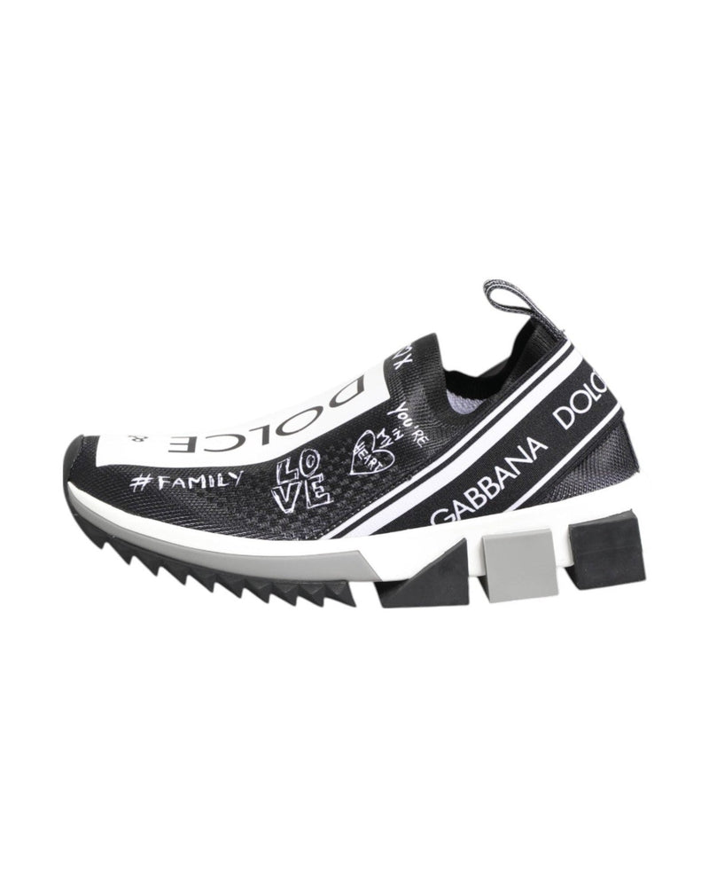 Dolce & Gabbana Black White Sorrento Low Top Sneakers Shoes Sneakers