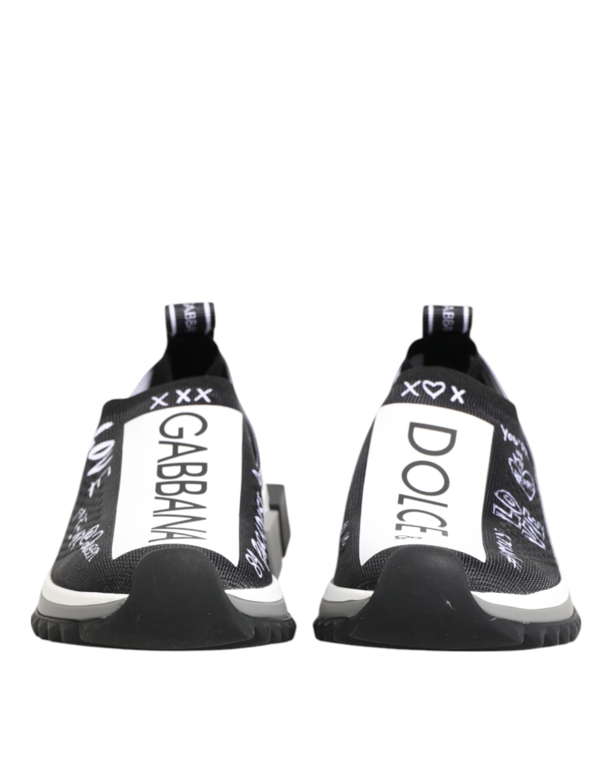 Dolce & Gabbana Black White Sorrento Low Top Sneakers Shoes Glam Steals