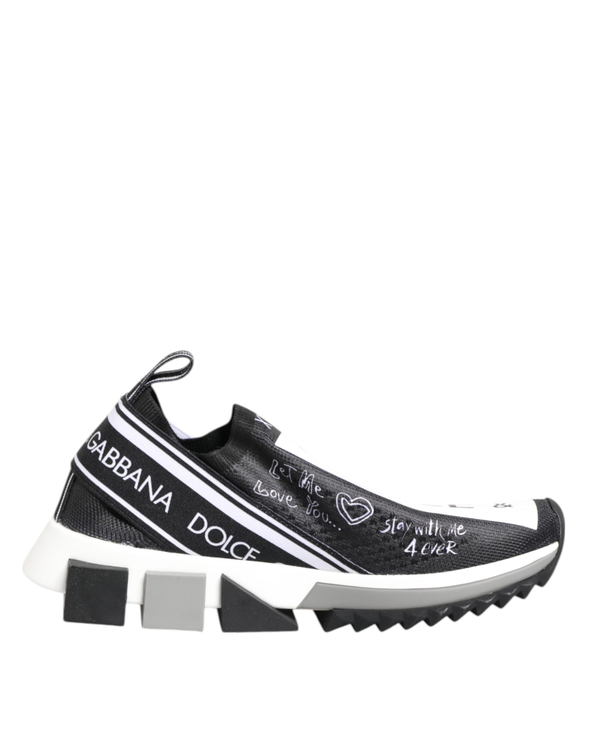 Dolce & Gabbana Black White Sorrento Low Top Sneakers Shoes Glam Steals