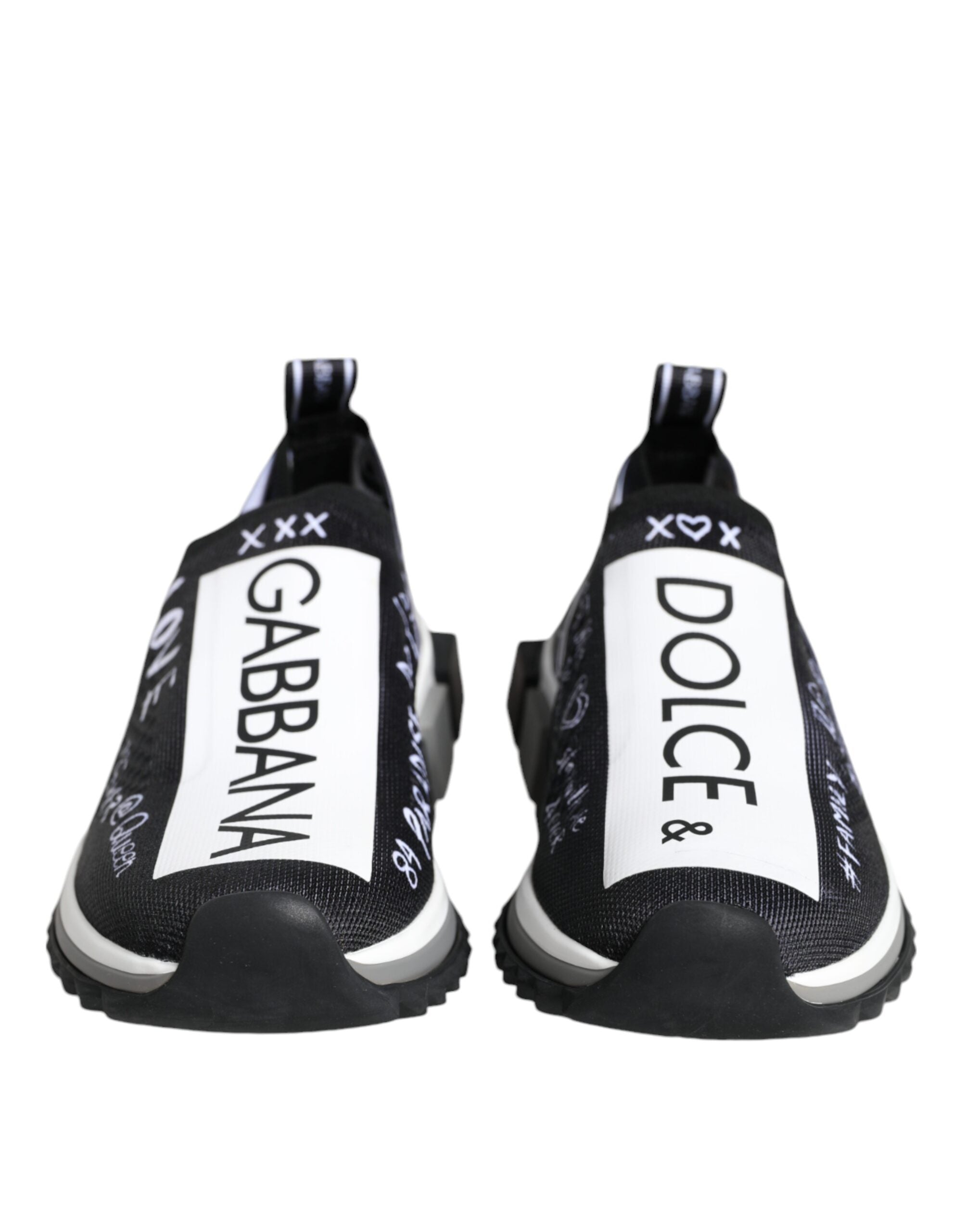 Dolce & Gabbana Black White Sorrento Low Top Sneakers Shoes Glam Steals