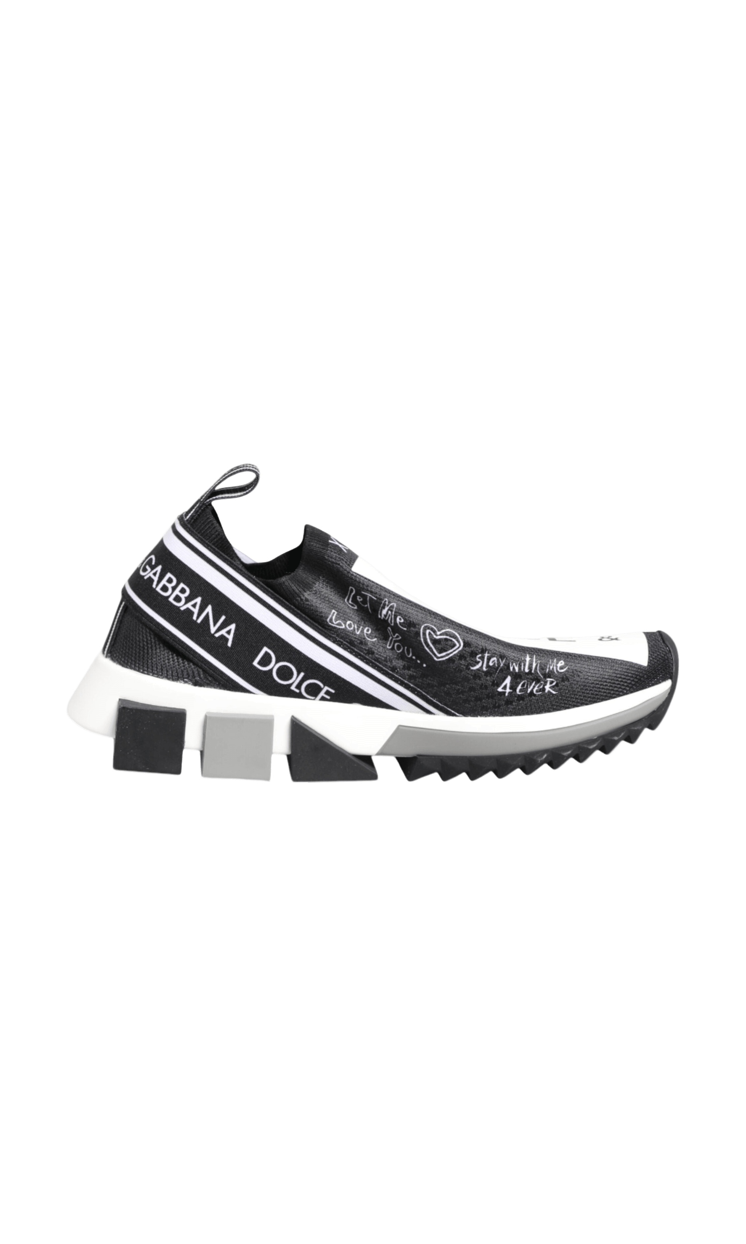 Dolce & Gabbana Black White Sorrento Low Top Sneakers Shoes Glam Steals