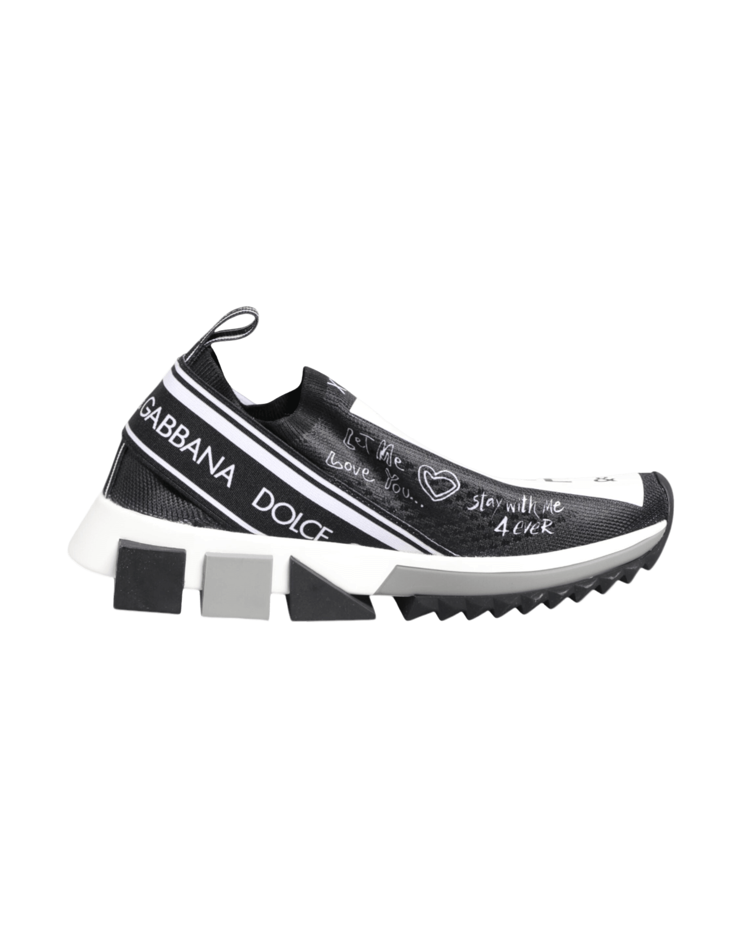 Dolce & Gabbana Black White Sorrento Low Top Sneakers Shoes Glam Steals