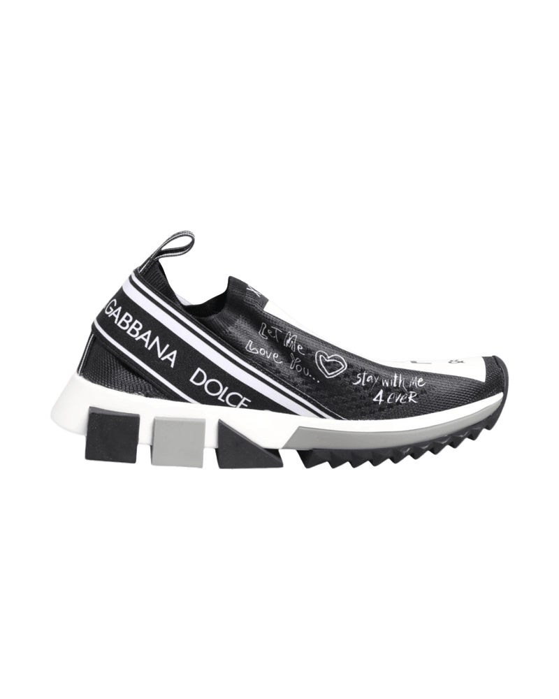 Dolce & Gabbana Black White Sorrento Low Top Sneakers Shoes Glam Steals