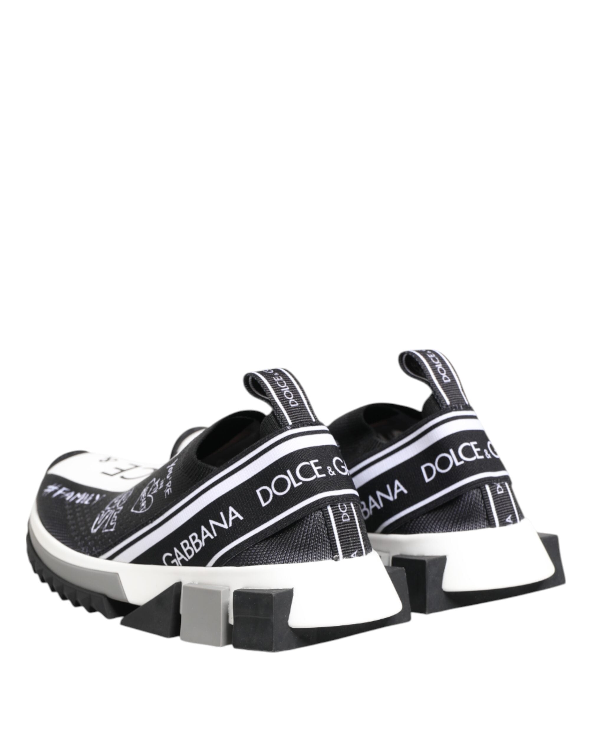 Dolce & Gabbana Black White Sorrento Low Top Sneakers Shoes Glam Steals