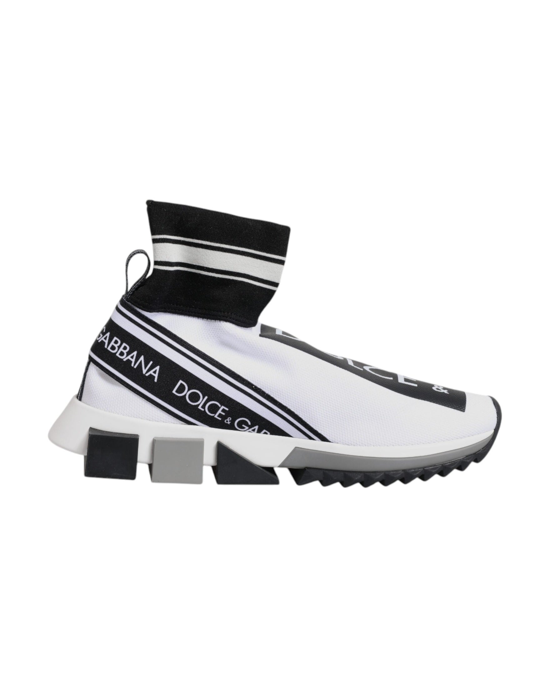 Dolce & Gabbana Black White Sorrento Socks Sneakers Shoes Glam Steals