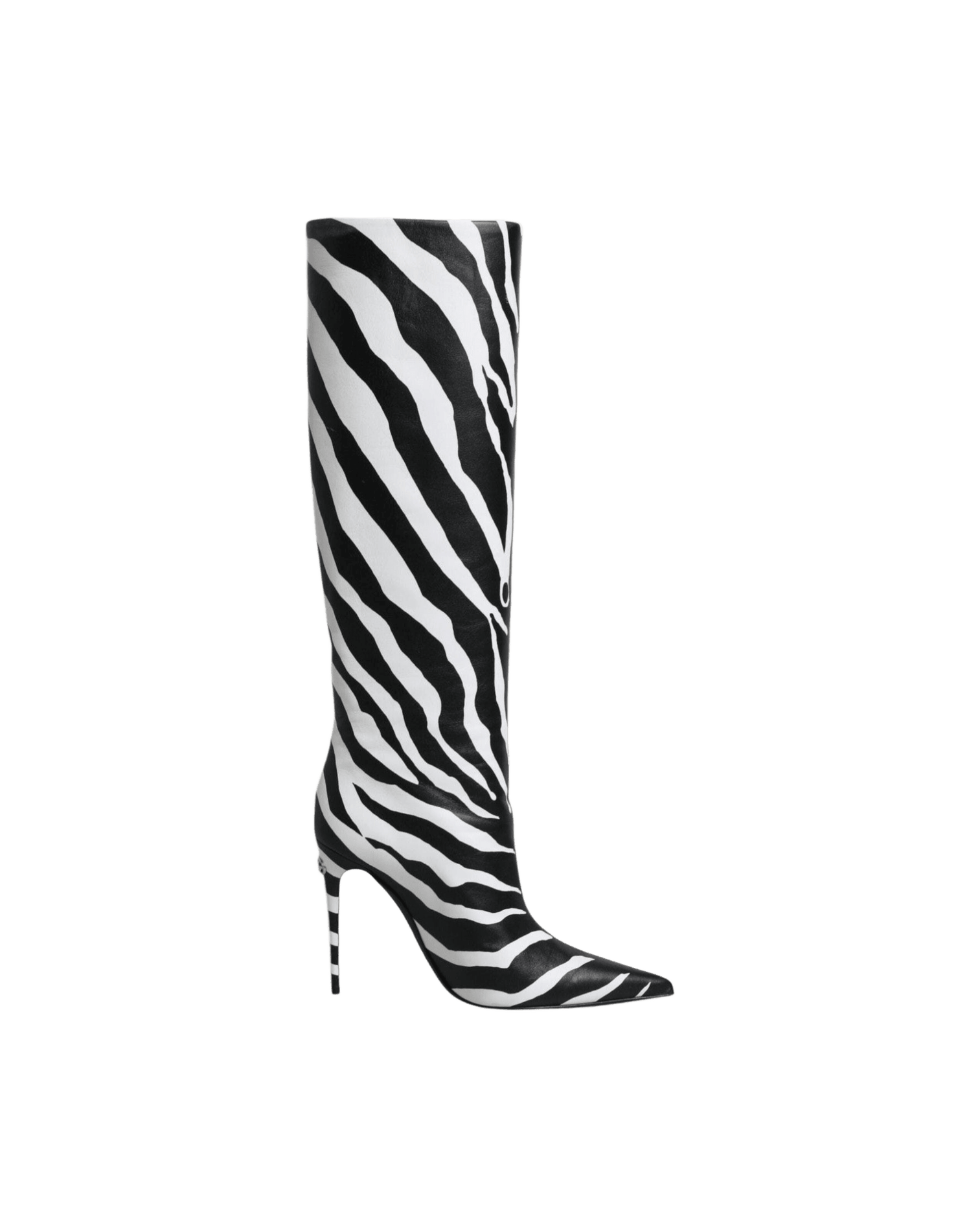 Dolce & Gabbana Black White Zebra Heels High Boots Shoes Glam Steals
