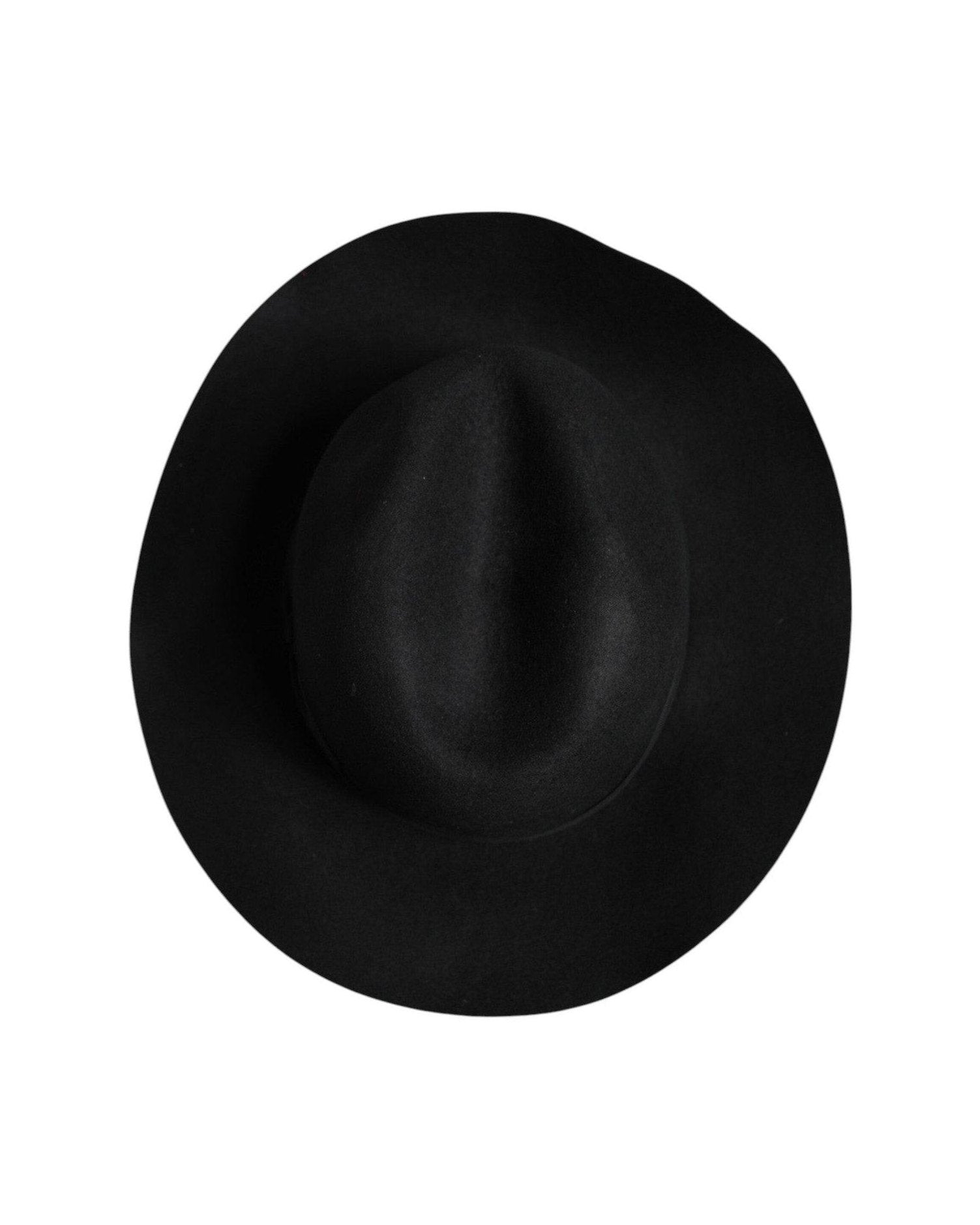 Dolce & Gabbana Black Wide Brim Trilby Fedora Hat Glam Steals