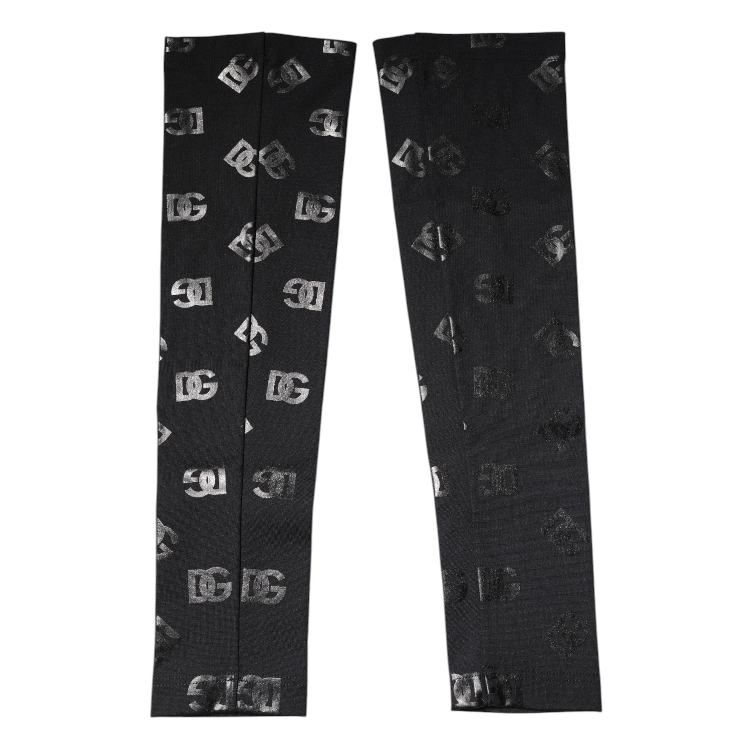 Dolce & Gabbana Black Wool Dg Logo Monogram Stretch Arm Sleeves Glam Steals