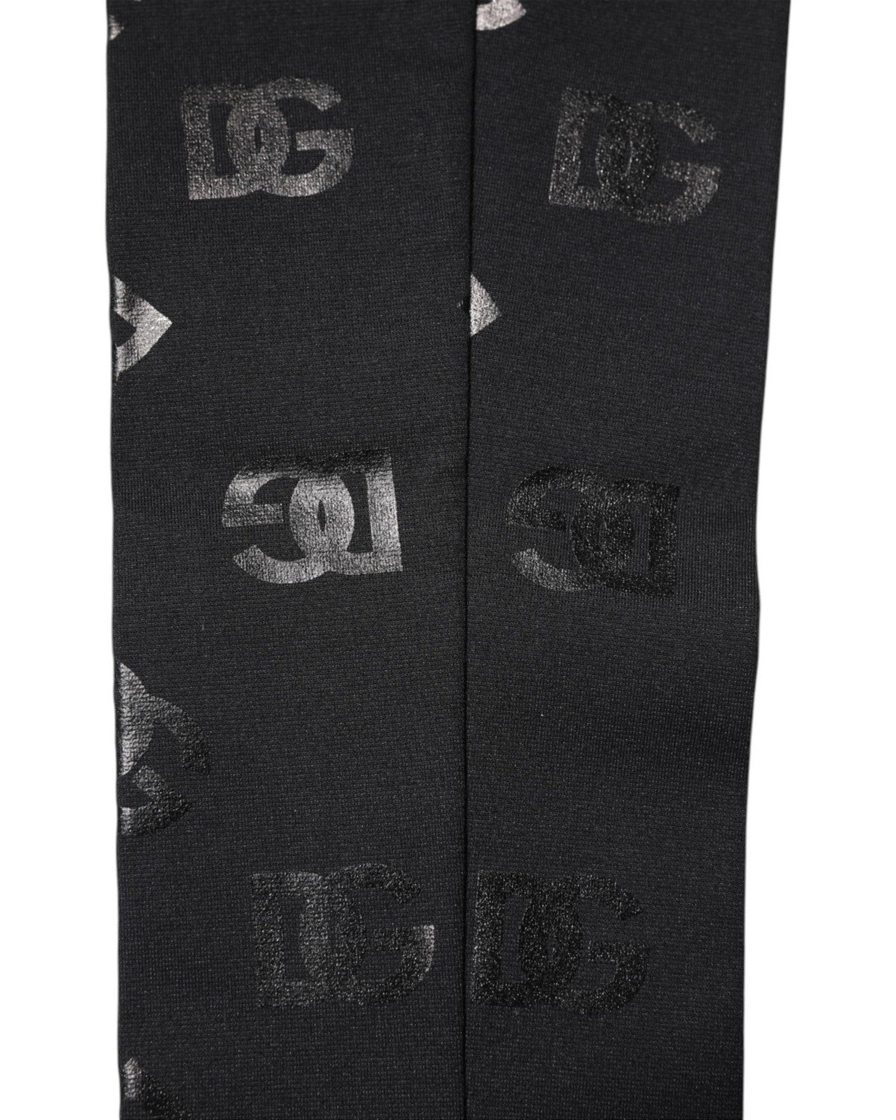 Dolce & Gabbana Black Wool Dg Logo Monogram Stretch Arm Sleeves Glam Steals
