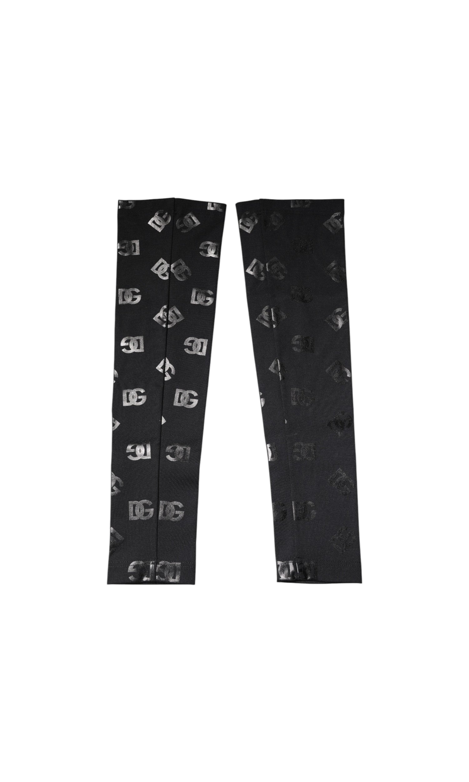 Dolce & Gabbana Black Wool Dg Logo Monogram Stretch Arm Sleeves Glam Steals