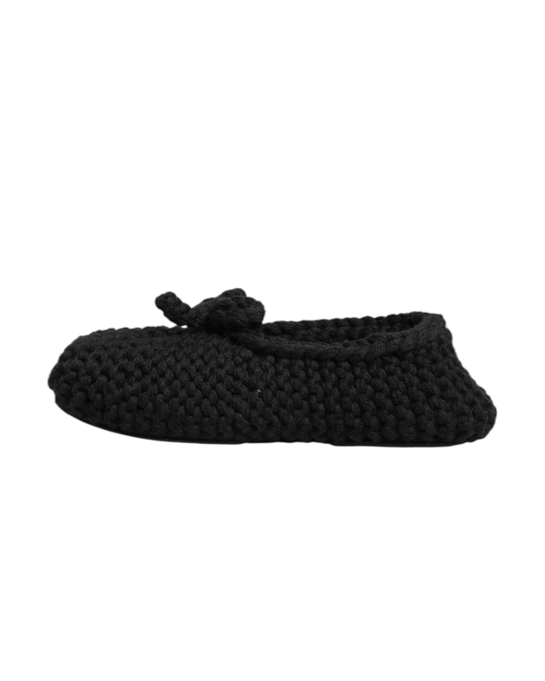 Dolce & Gabbana Black Wool Knit Slip On Ballerina Flats Shoes Glam Steals