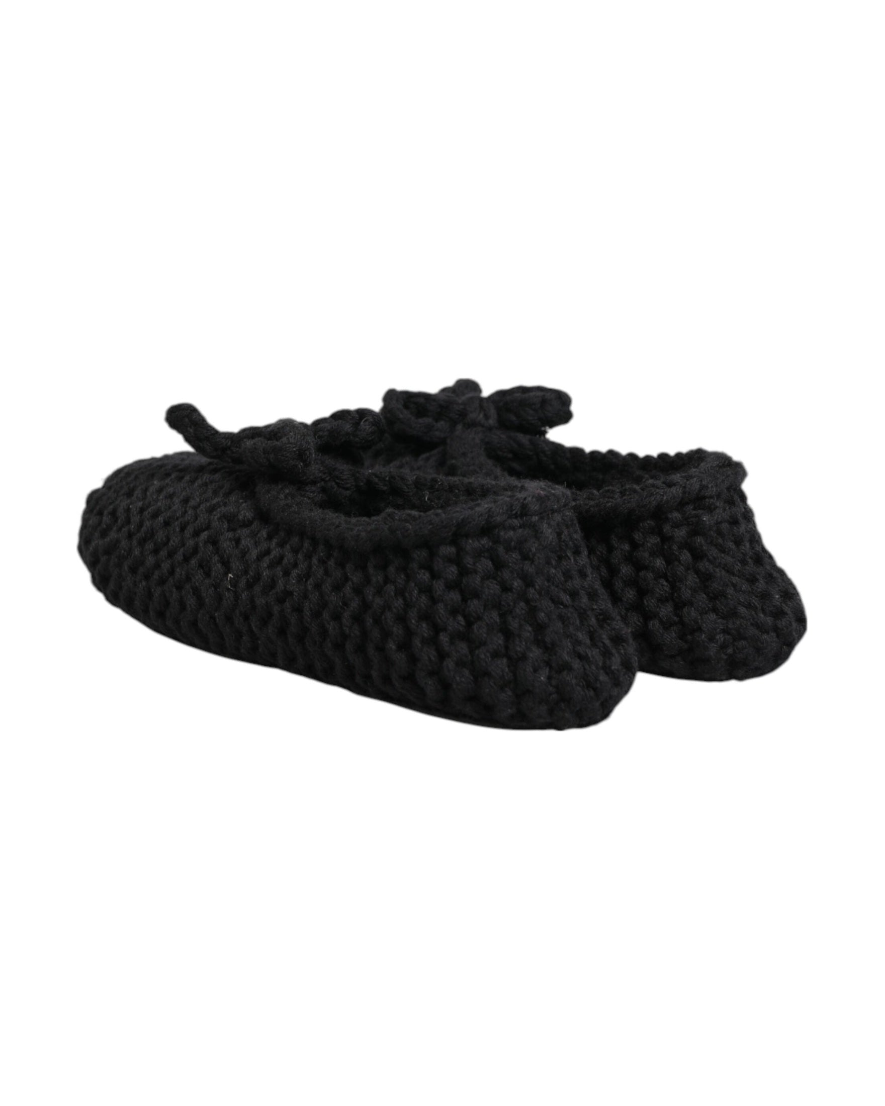 Dolce & Gabbana Black Wool Knit Slip On Ballerina Flats Shoes Glam Steals