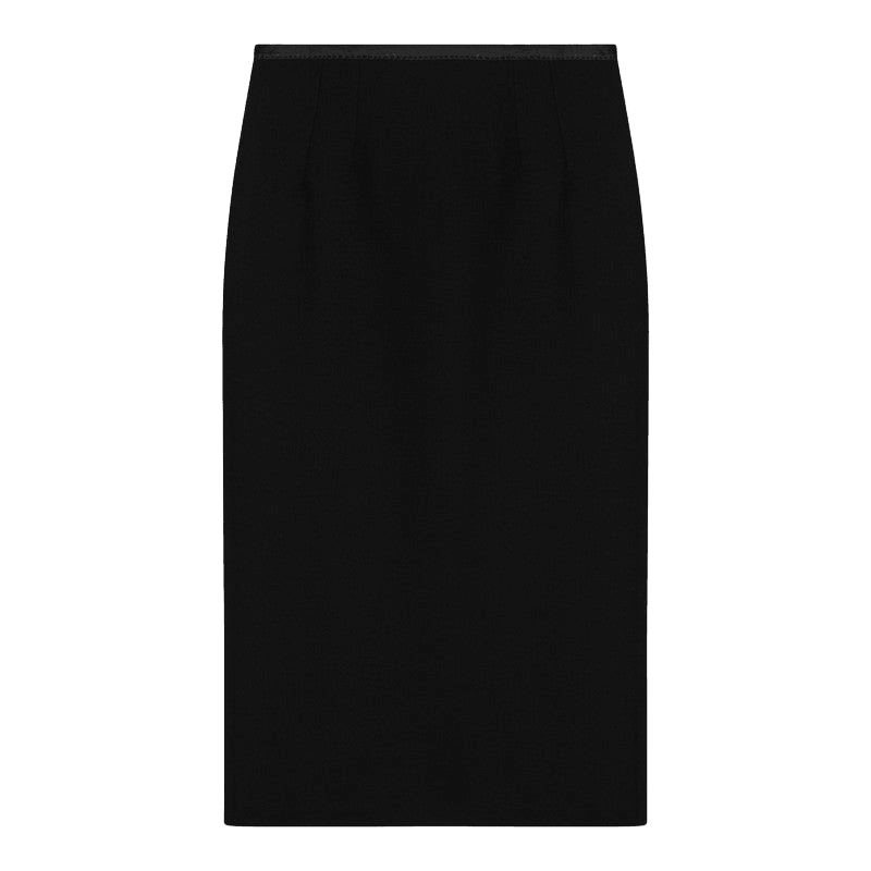 Dolce & Gabbana Black Wool Pencil Skirt in Crêpe Glam Steals